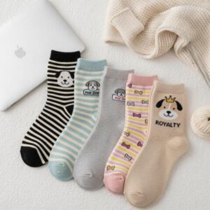 Women’s Cute Paw Pattern Crew Socks