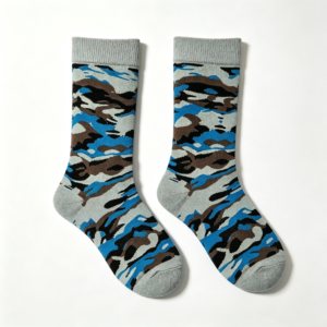 Aqua Blue Tactical Camouflage Crew Socks