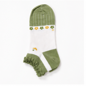 Kids Floral Ruffle Ankle Socks