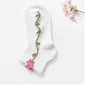 Kids Floral Vine Ankle Socks