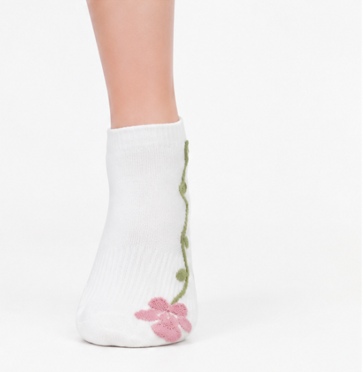 Kids Floral Vine Ankle Socks - Image 3