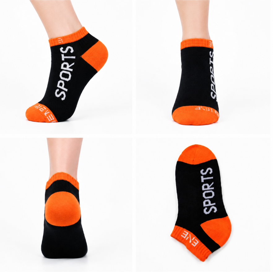Unisex Color Block Sports Ankle Socks - Image 5