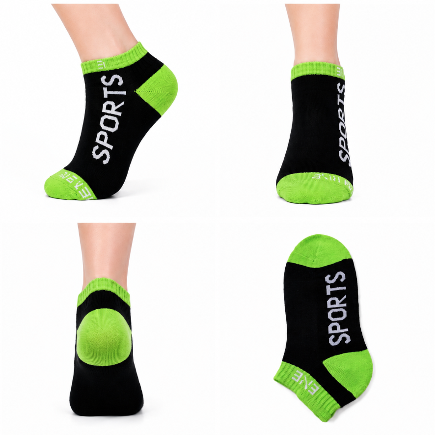 Unisex Color Block Sports Ankle Socks - Image 3