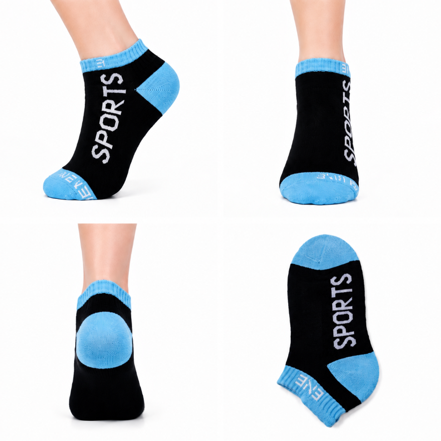 Unisex Color Block Sports Ankle Socks - Image 7