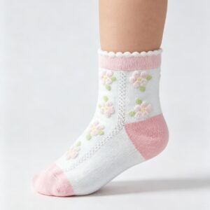 Kids’ 3D Floral Crew Socks