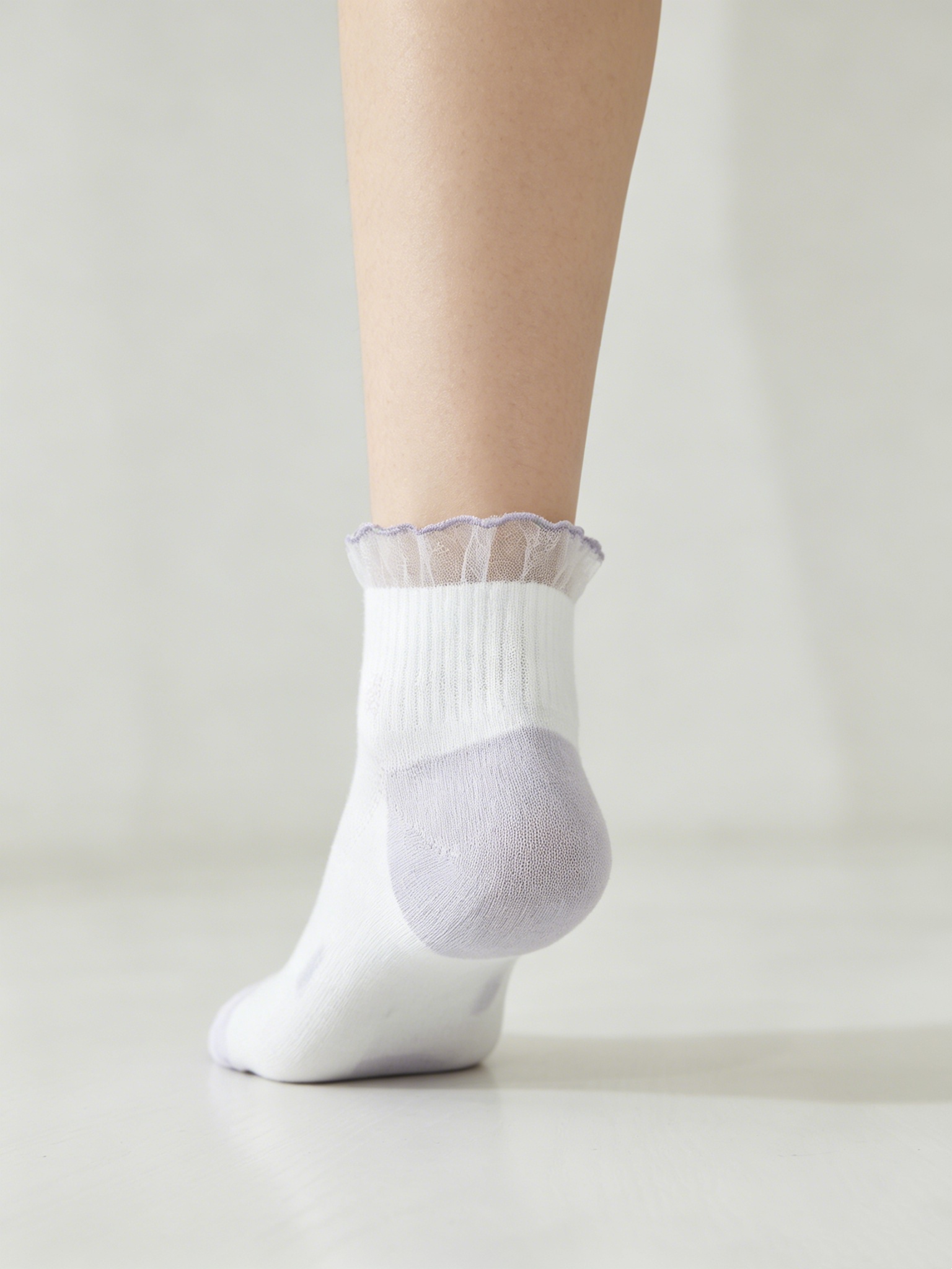 Women’s Ruffle Mesh Ankle Socks - Image 3