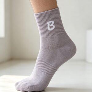 Women’s Letter Logo Ribbed Crew Socks
