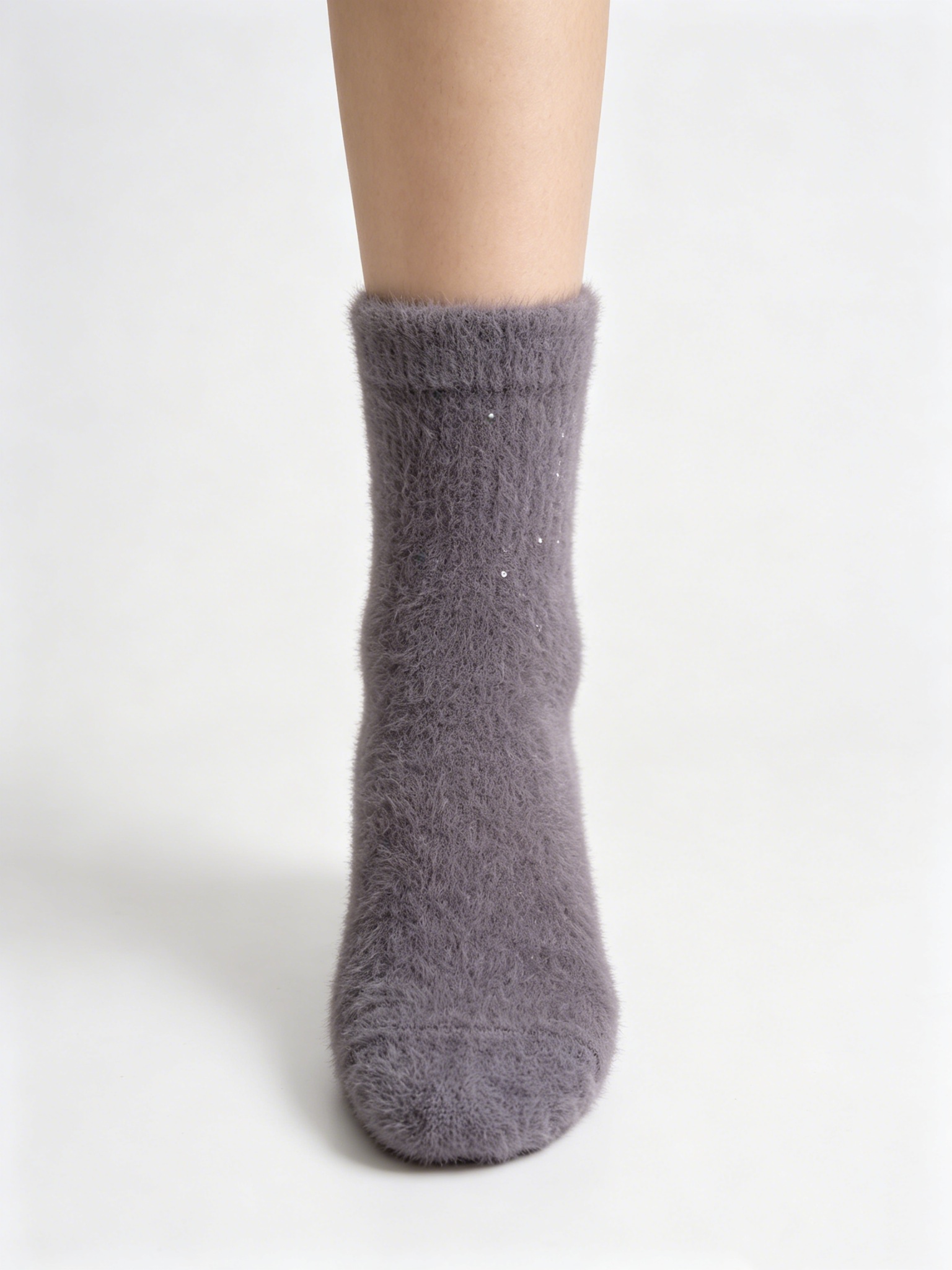 Mink Fleece Women's Socks with Rhinestone Detail - Image 10