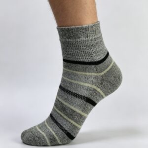 Grey Stripe Diabetic Comfort Socks